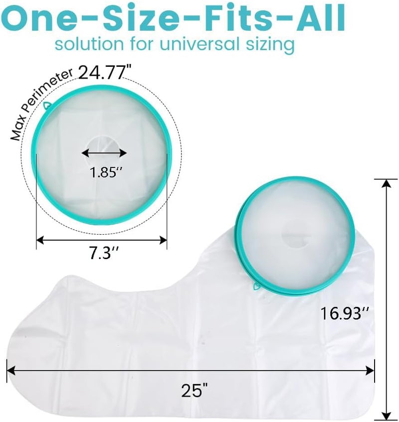 CIVJET Cast Covers for Shower Arm, Waterproof Cast Cover, Cast Cover for Swimming, Cast Protector for Shower Adult, Elbow, Hand, Elbow, Upper Arm (Diameter - 7.9") Extra Long - Image 3